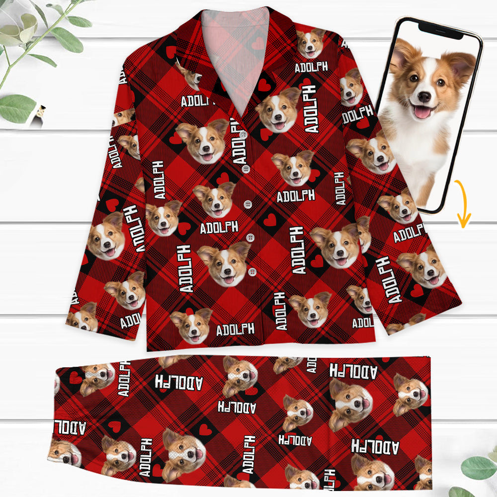 Custom Face Pajama Set - Christmas Matching Pajamas - Custom Pajamas for Woman Man Family