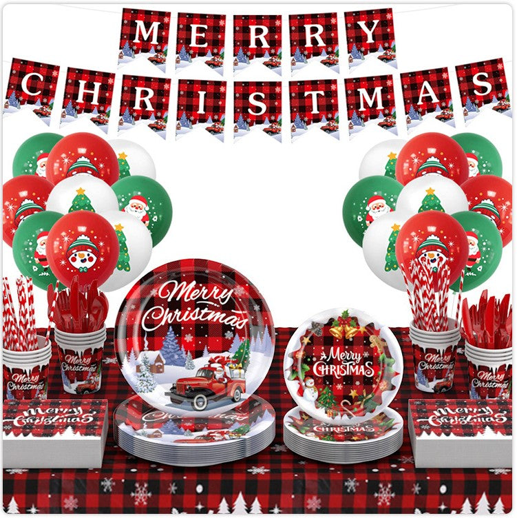 Christmas Plates and Napkins Set, ...