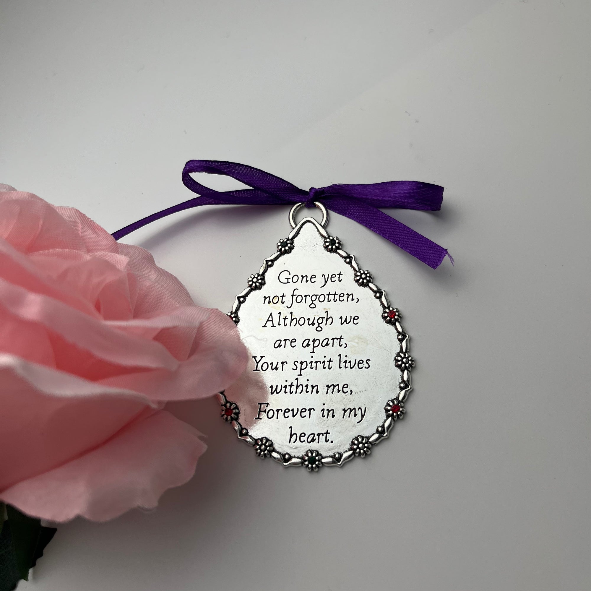 Non-customized Stainless Steel Drop-shaped Pendant to Remember Your Loved Ones