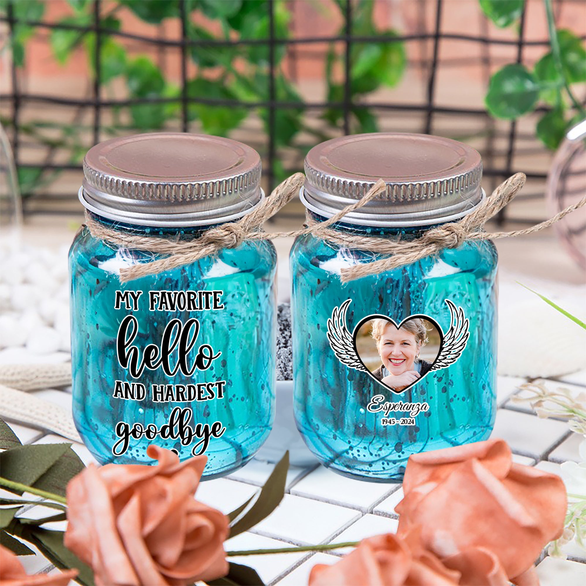 I am Always With You Memorial Jar Light - Personalized Mason Jar Light