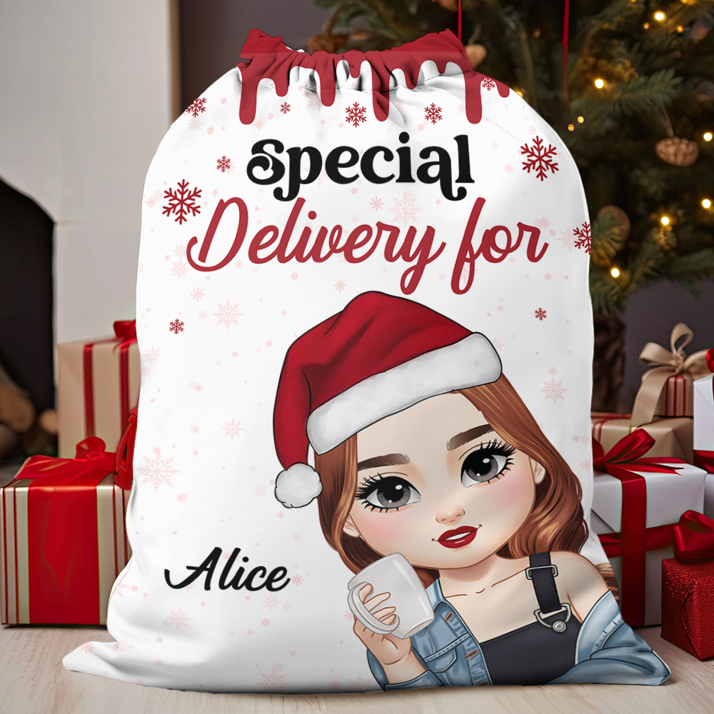 Custom Name Christmas Santa Sack - Personalized Christmas Gift Bag for Kids and Adults - Customized Santa Bag Christmas