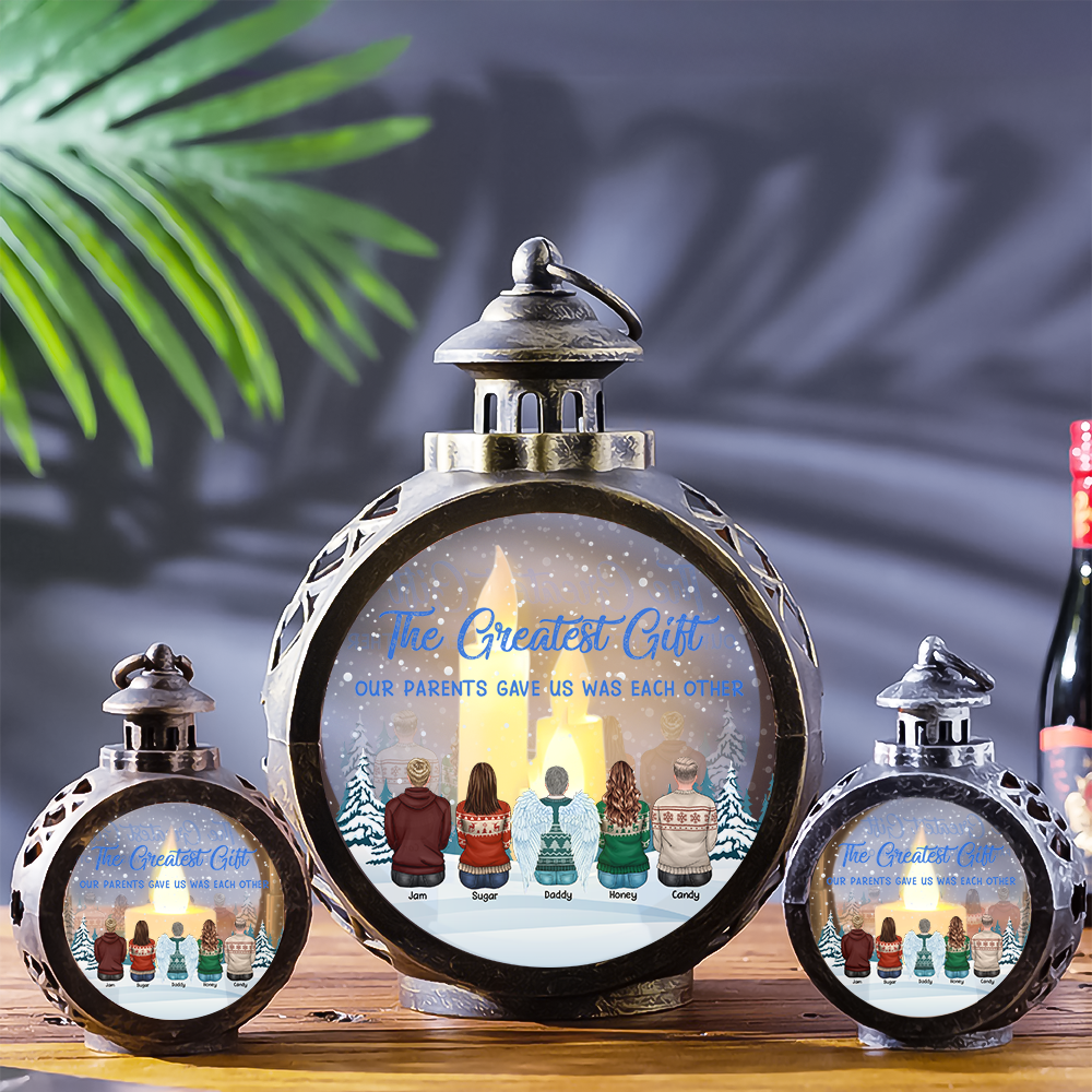 Custom Christmas LED Lantern - Personalized Family Greatest Blessing -  Christmas Lamp Decoration