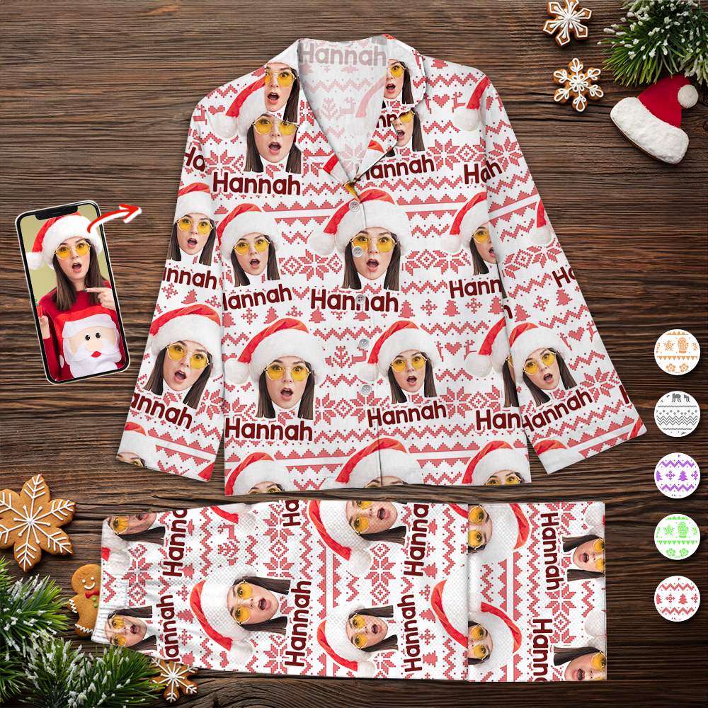 Custom Photo Pajamas - Personalized Human - Dog & Cat Christmas Pajama Set