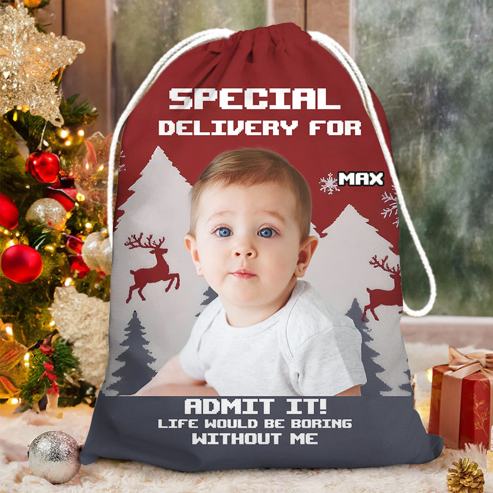 Christmas Boring Without Us Christmas Bag - Personalized Christmas Gift Bag for Kids and Adults