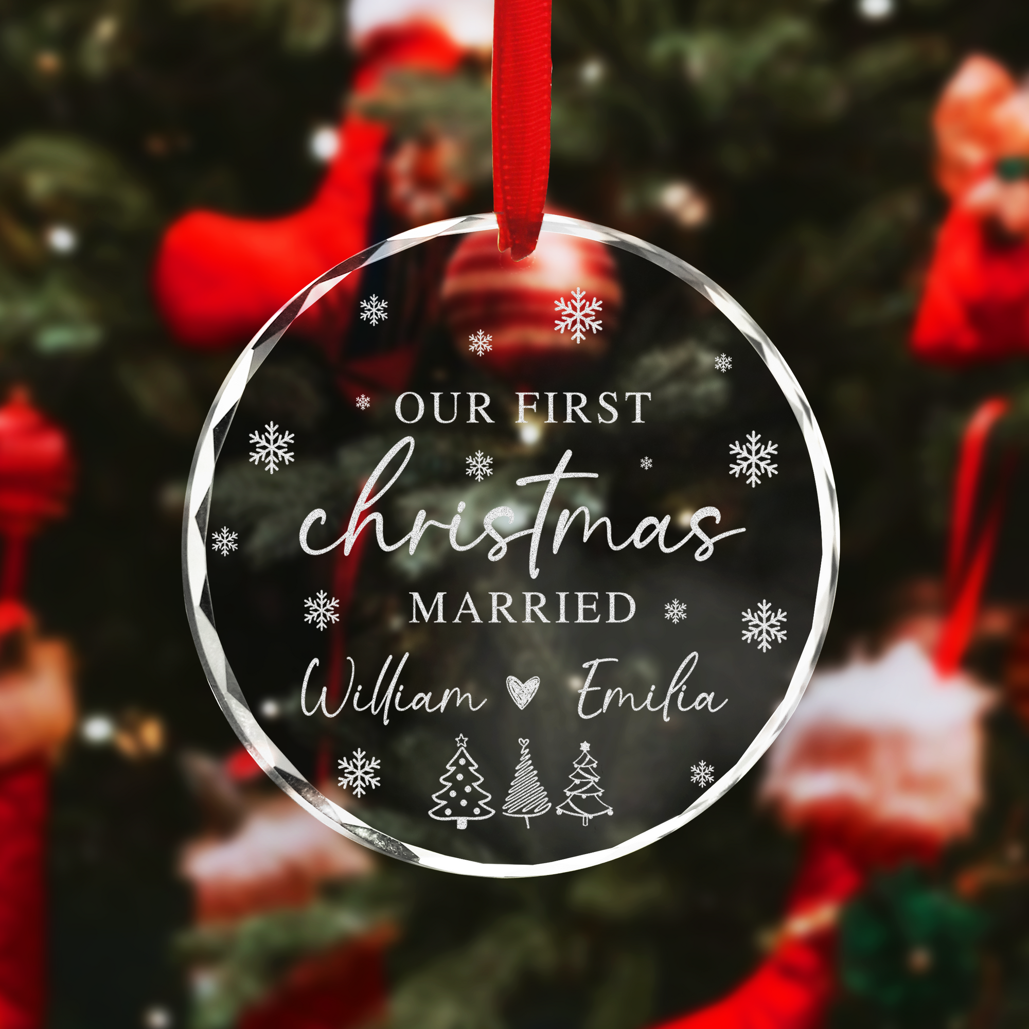 Personalized Our First Christmas Married Ornament - First Christmas Ornament