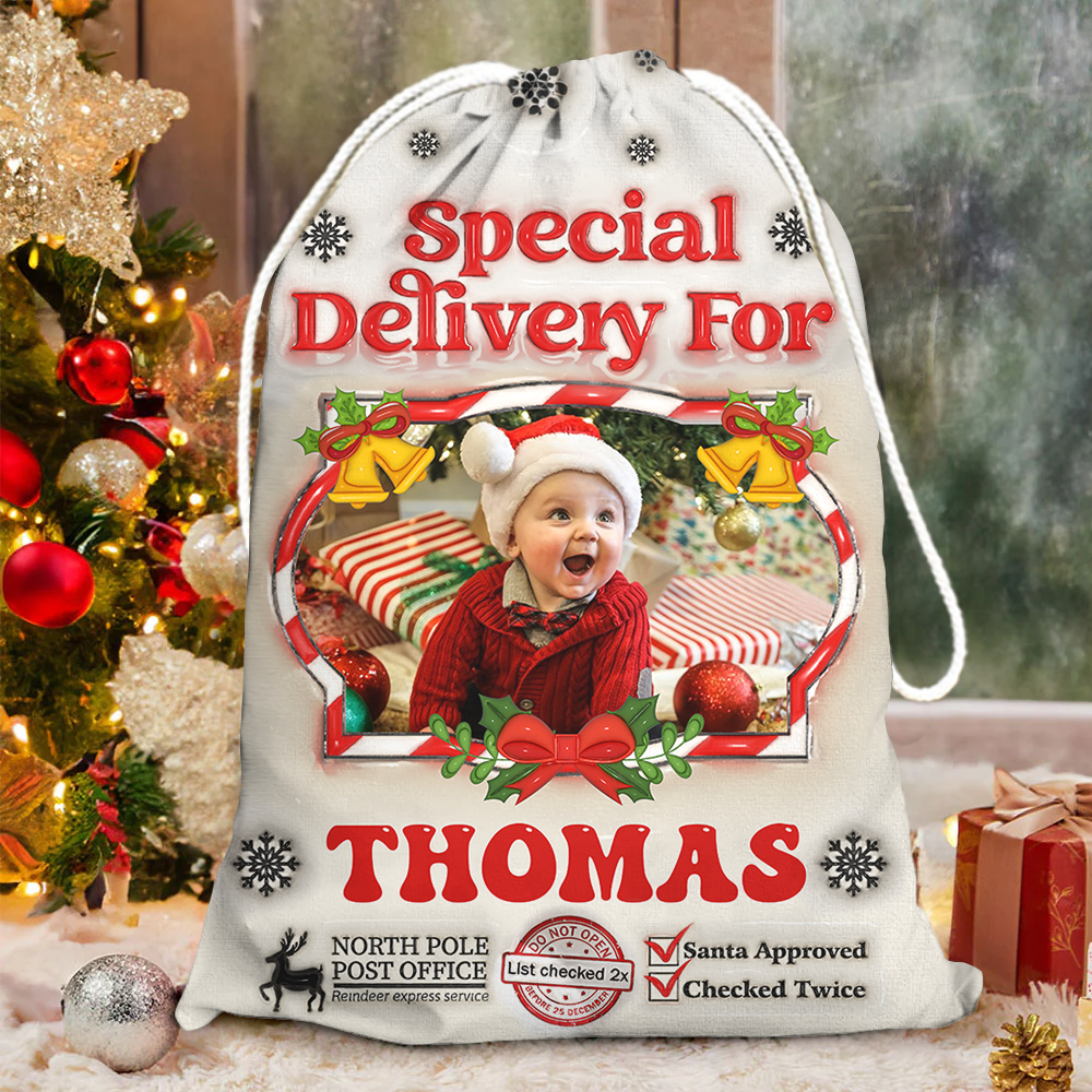 Personalized Special Delivery Christmas Bags - Custom 3D Inflated Presents Bag - Christmas Gift