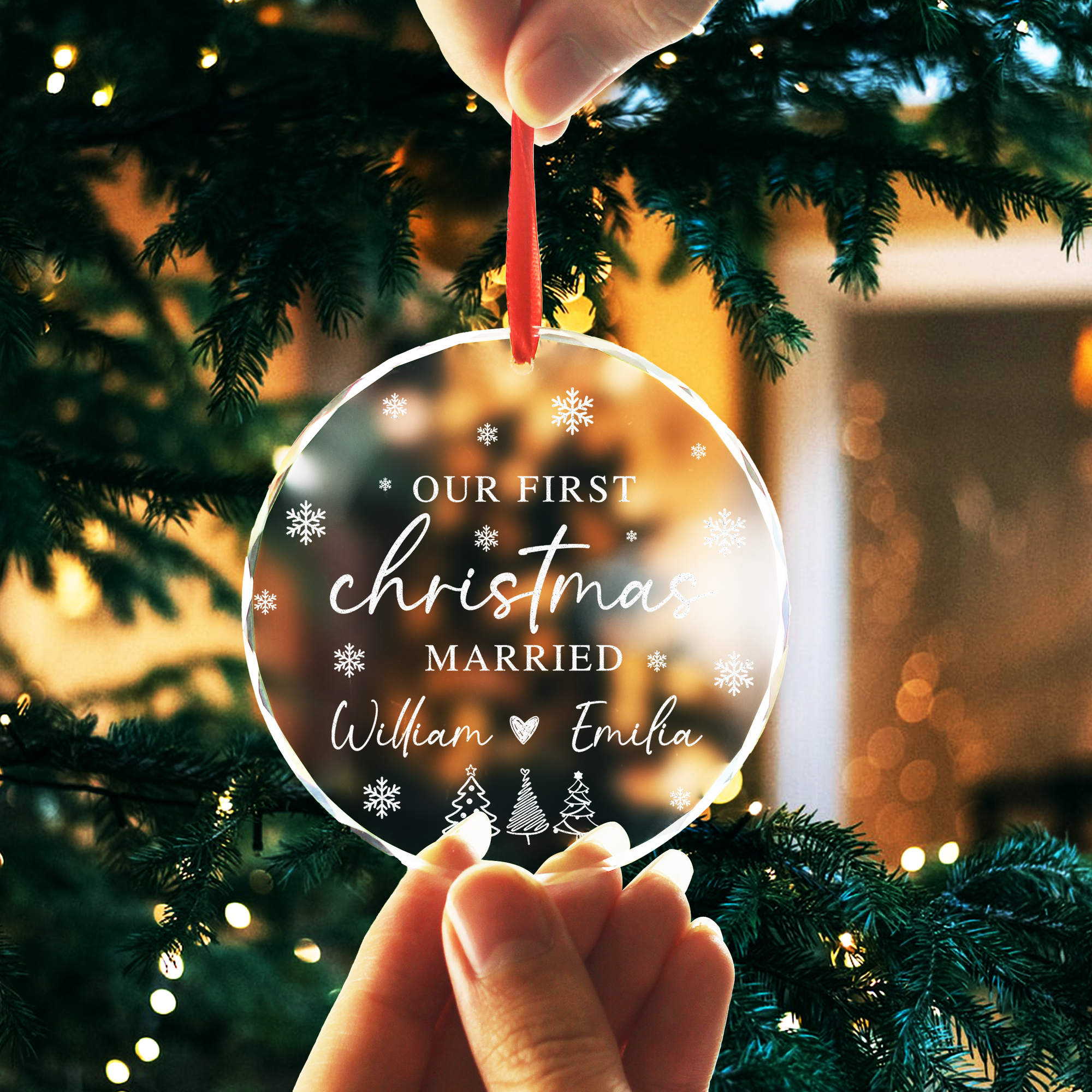 Personalized Our First Christmas Married Ornament - First Christmas Ornament