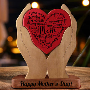 DIY Empty Wooden Carvings - To The World You Are A Mother To Me You Are The World - Non Custom Puzzle Wooden Family